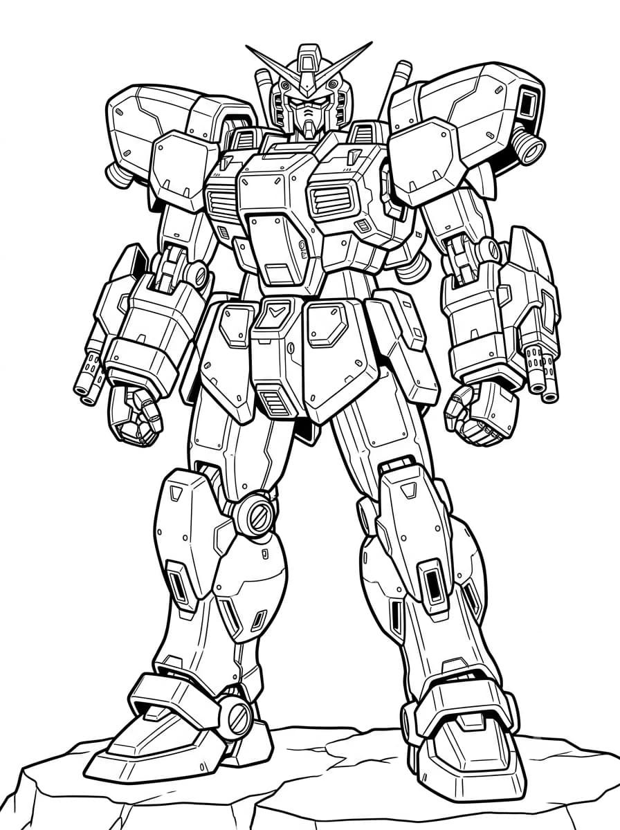 Manga da colorare: Mecha robot