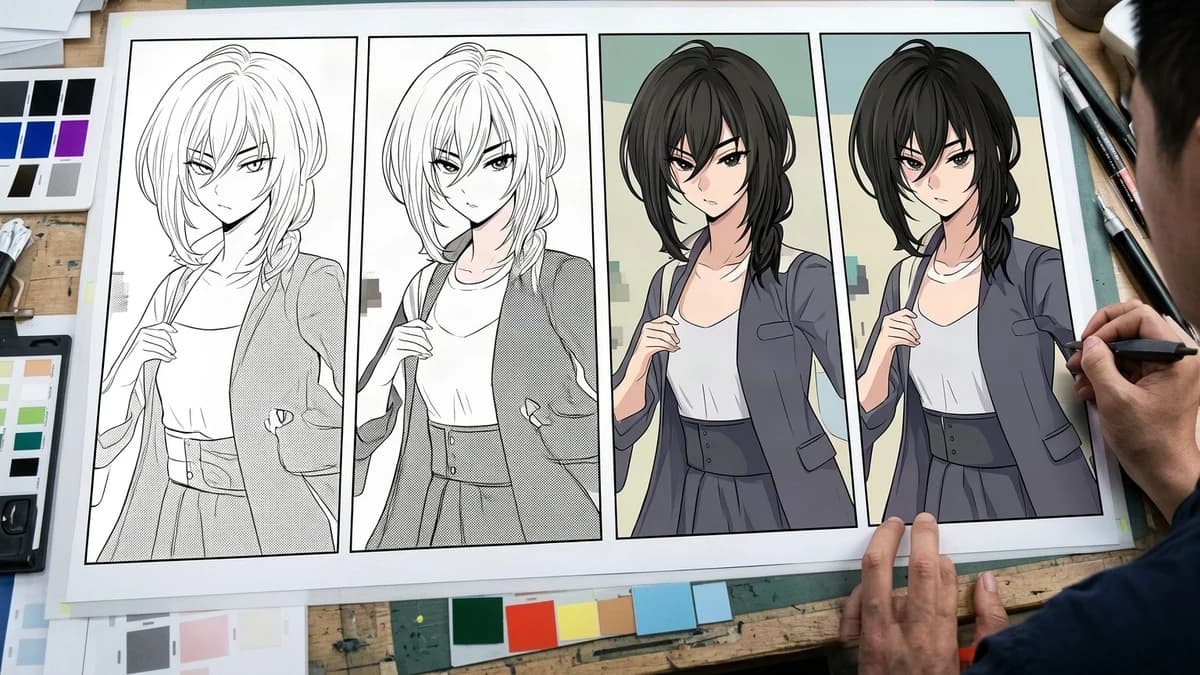 Flats dan shading manga: bagian yang bisa dibantu otomatis dan yang tetap perlu keputusan artistik