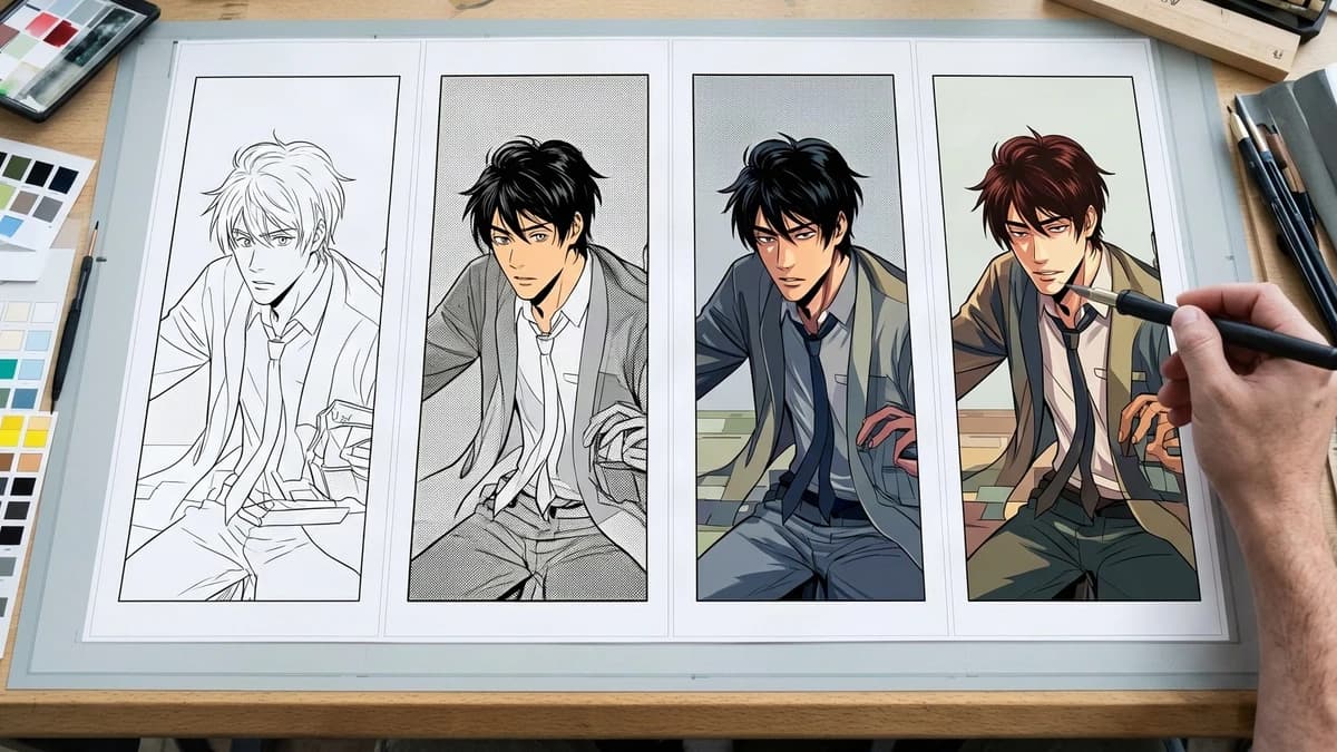 漫画铺底色与光影：能交给工具的工作，必须由画师决定的工作