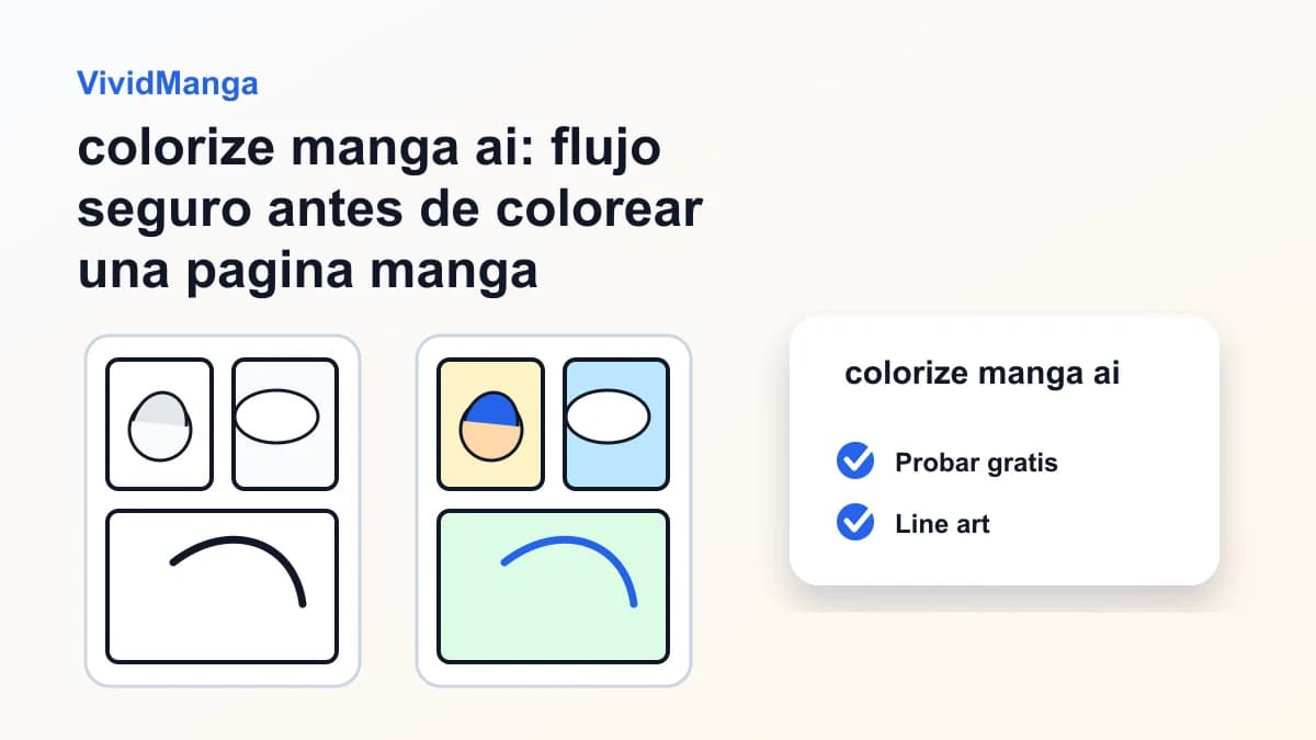 colorize manga ai: flujo seguro antes de colorear una pagina manga