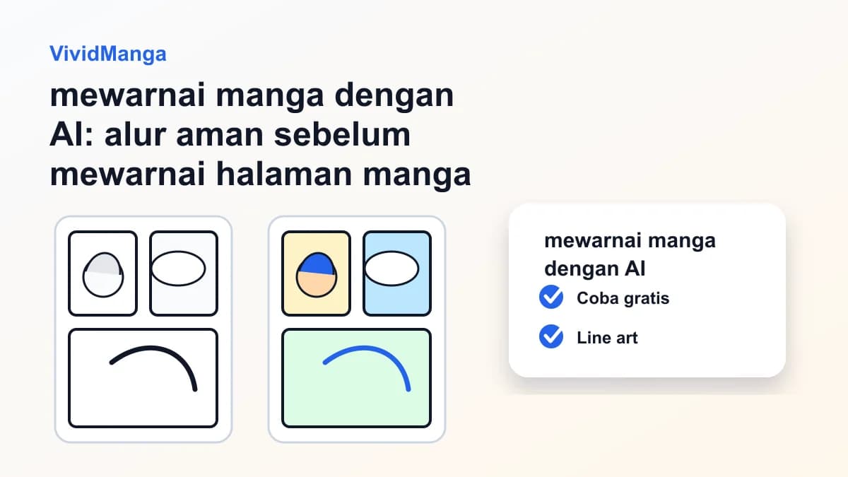 mewarnai manga dengan AI: alur aman sebelum mewarnai halaman manga