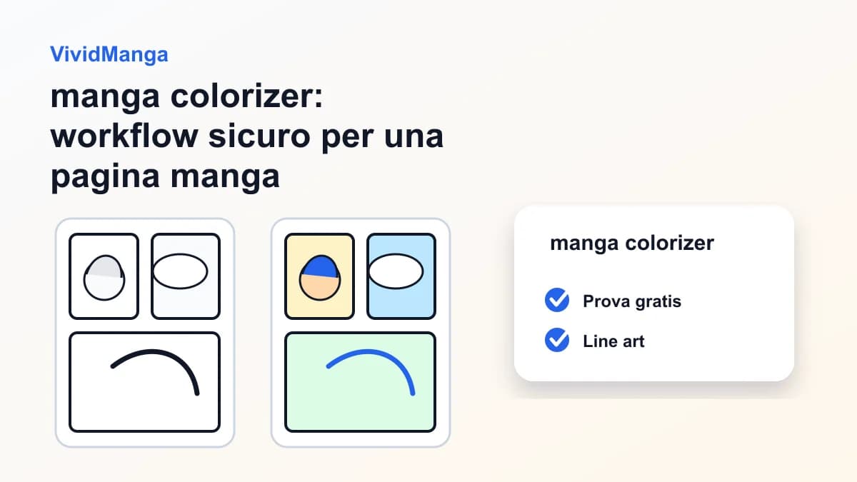 manga colorizer: workflow sicuro per una pagina manga
