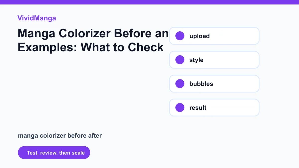 Manga Colorizer Before After Examples: What to Check