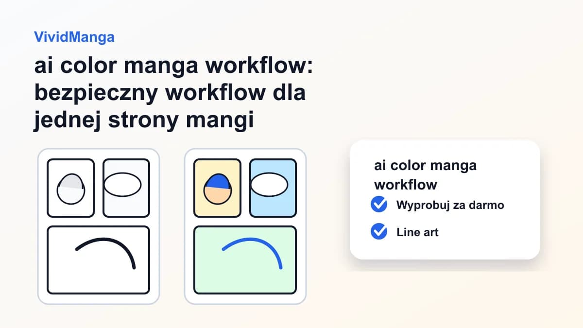 ai color manga workflow: bezpieczny workflow dla jednej strony mangi