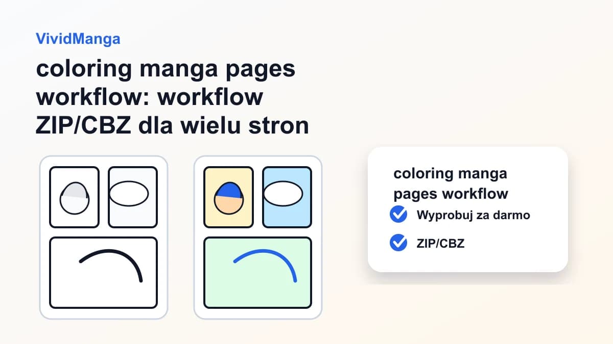 coloring manga pages workflow: workflow ZIP/CBZ dla wielu stron mangi
