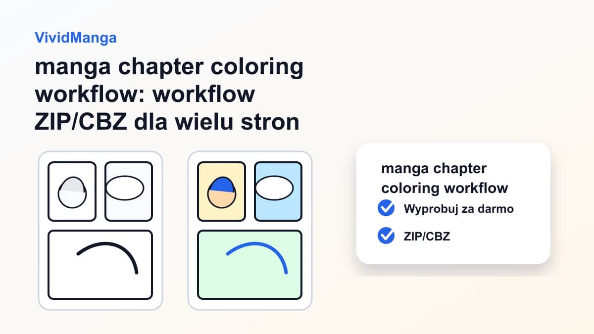 manga chapter coloring workflow: workflow ZIP/CBZ dla wielu stron mangi