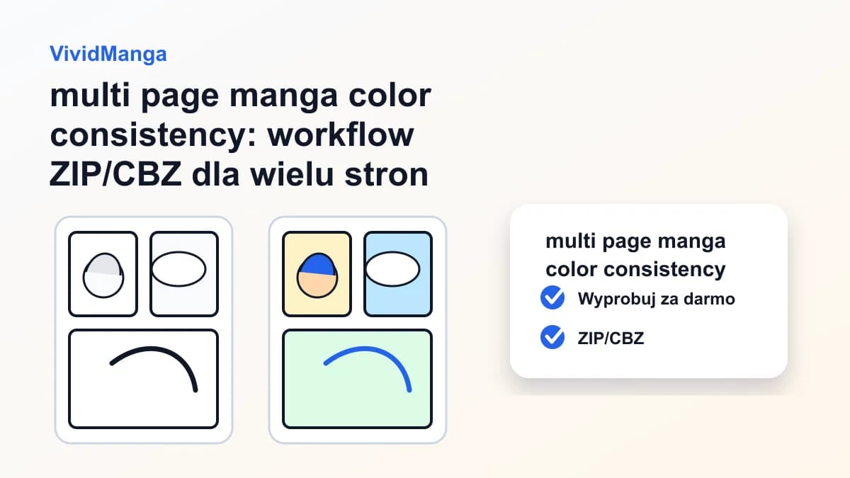 multi page manga color consistency: workflow ZIP/CBZ dla wielu stron mangi