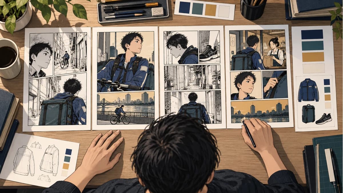 Colorir mangá em lote: um fluxo para revisar 12 páginas