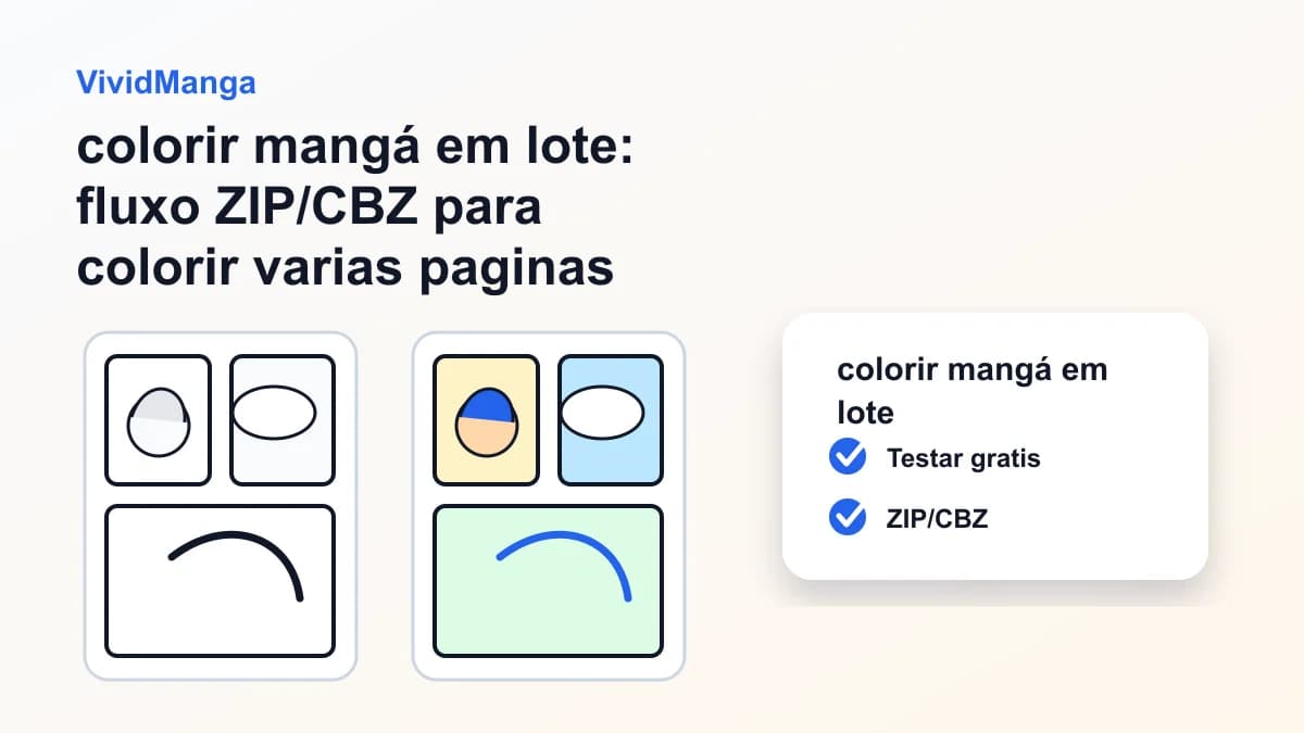 Colorize Manga Pages: fluxo em lote para paginas de manga