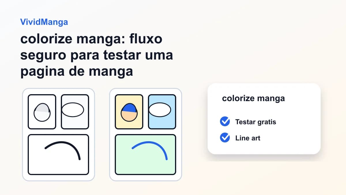 colorize manga: fluxo seguro para testar uma pagina de manga
