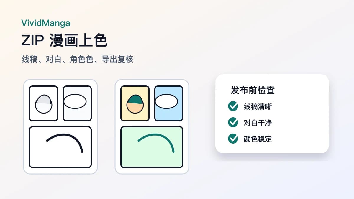 ZIP 漫画上色:从压缩包到彩色章节的检查方法