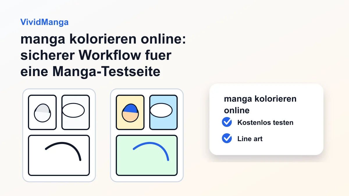 manga kolorieren online: sicherer Workflow fuer eine Manga-Testseite hero image