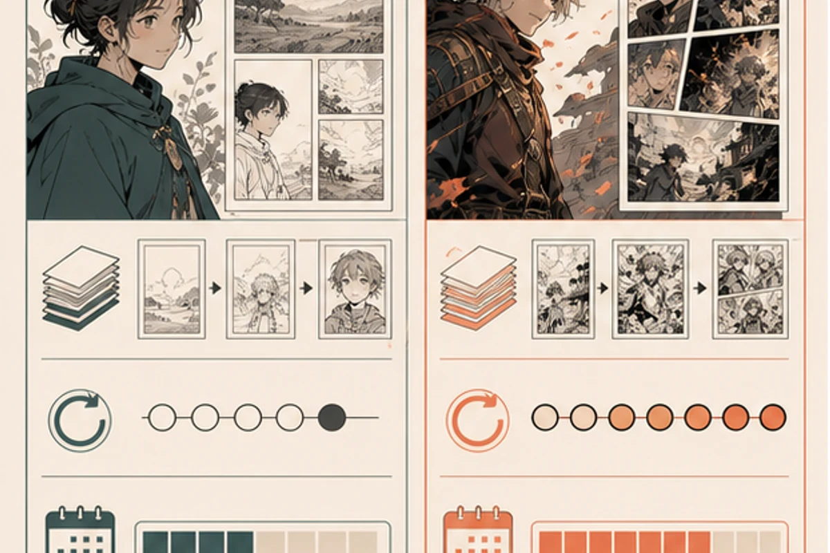 Two manga coloring offers compared by scope and revision assumptions rather than the headline price