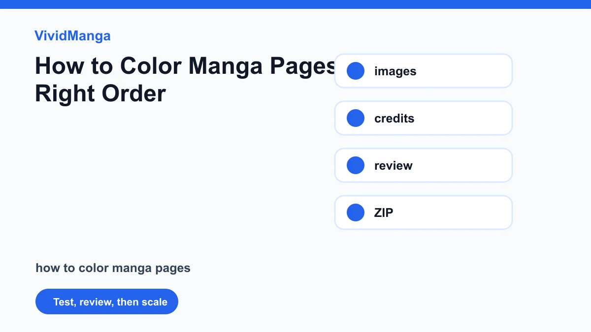 How to Color Manga Pages in the Right Order workflow diagram