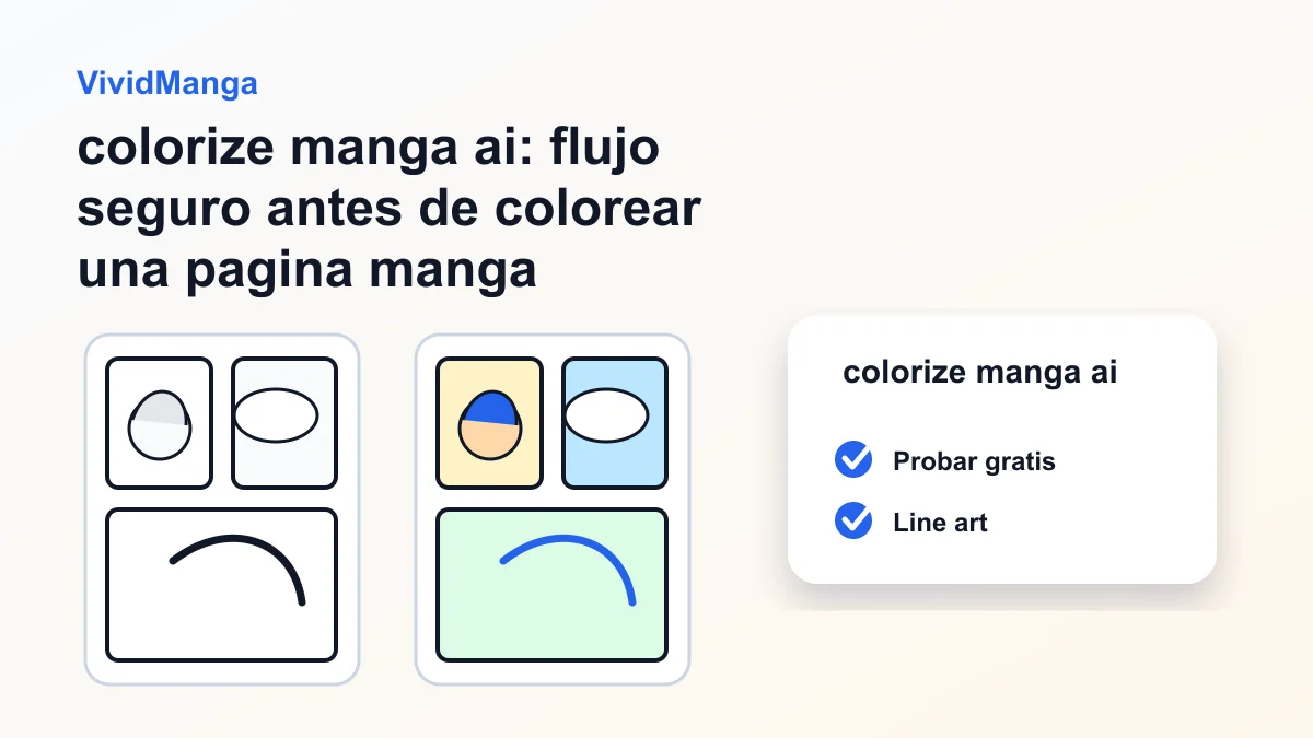colorize manga ai: flujo seguro antes de colorear una pagina manga hero image