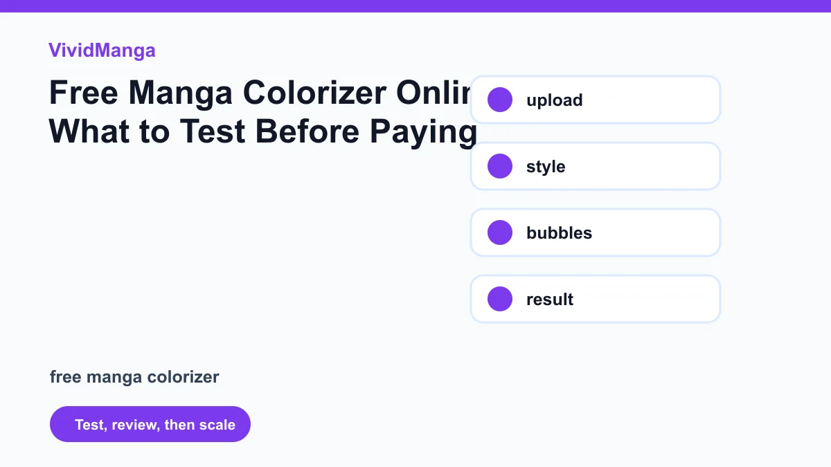 Free Manga Colorizer Online: What to Test Before Paying hero image