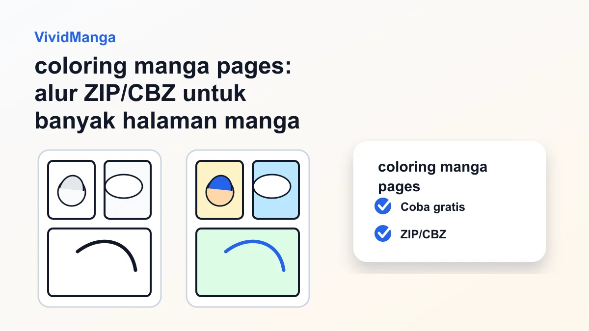 coloring manga pages: alur ZIP/CBZ untuk banyak halaman manga hero image