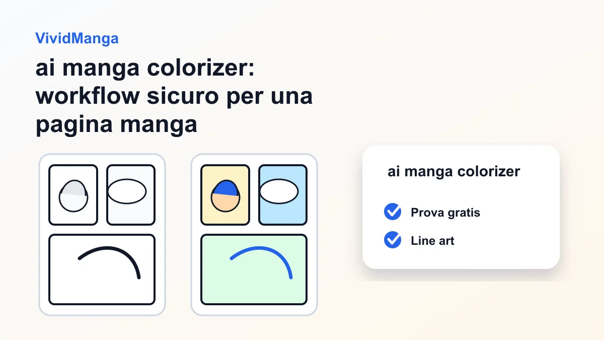 ai manga colorizer: workflow sicuro per una pagina manga hero image