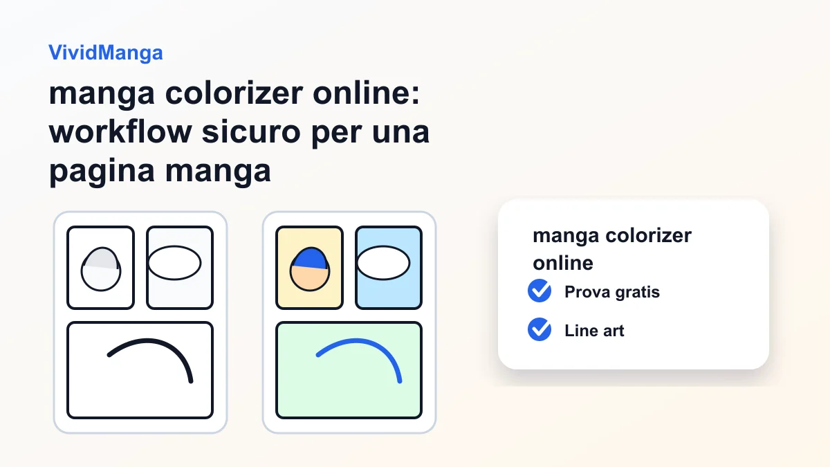 manga colorizer online: workflow sicuro per una pagina manga hero image