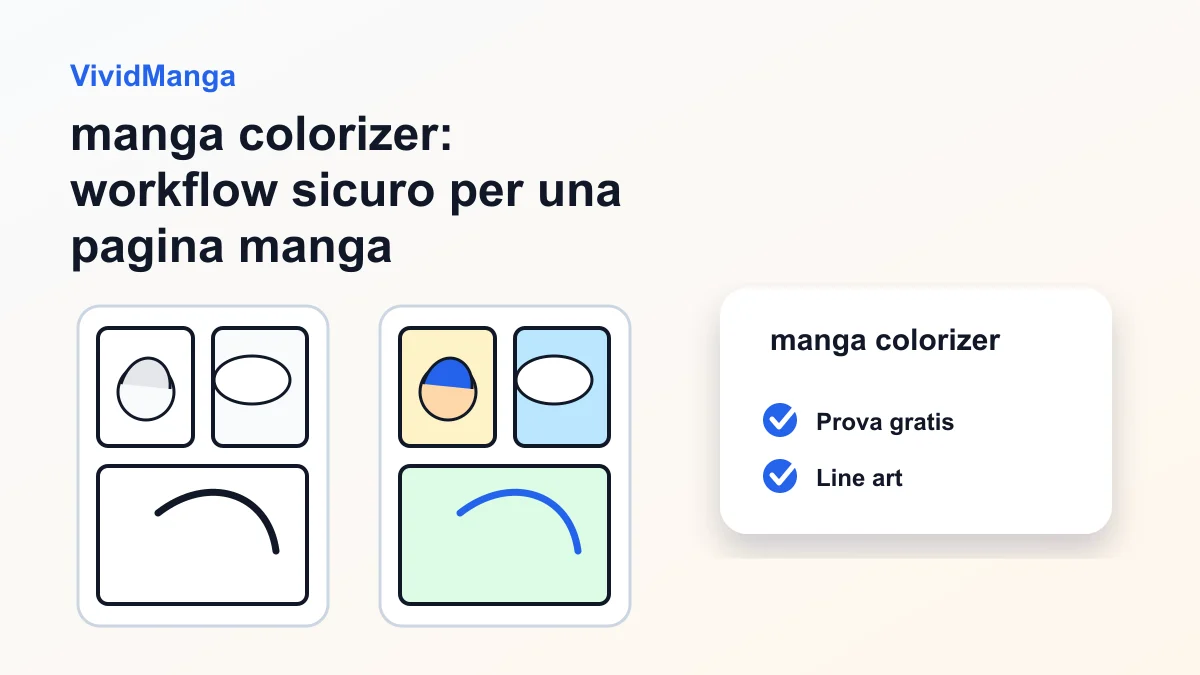 manga colorizer: workflow sicuro per una pagina manga hero image