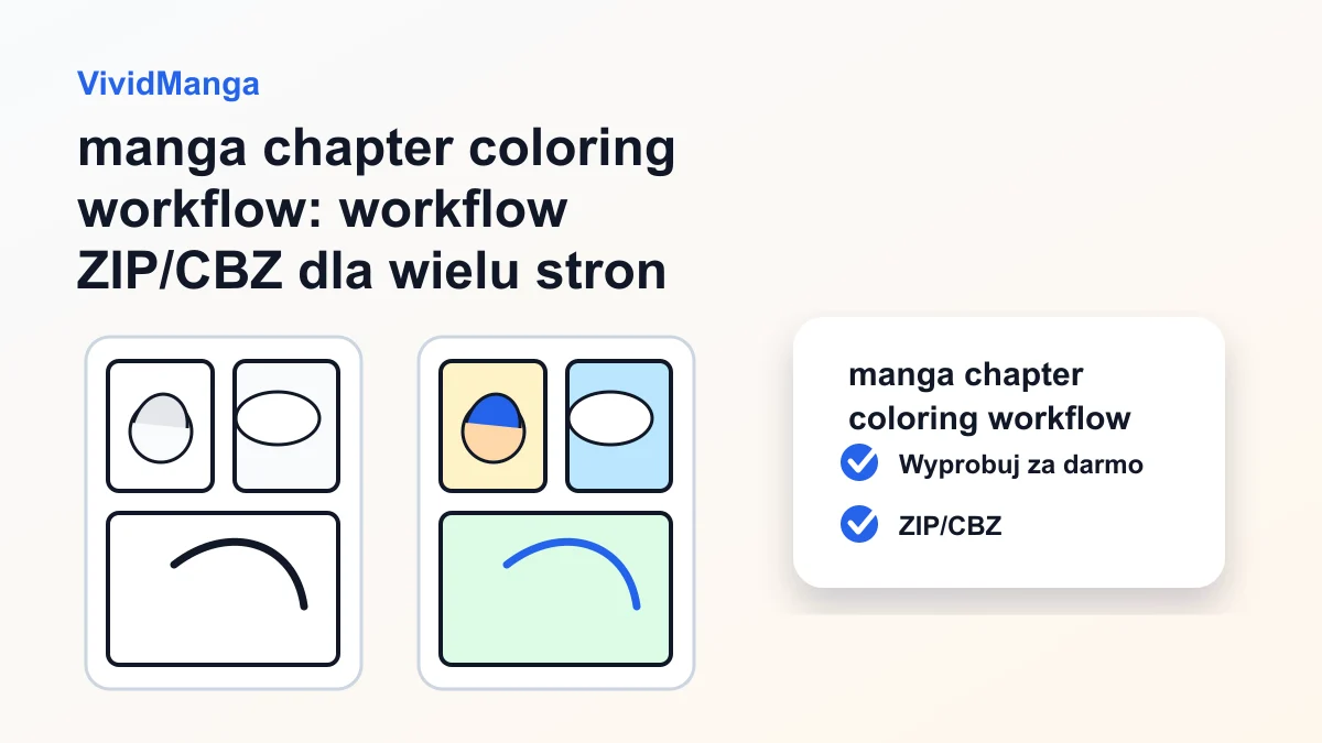 manga chapter coloring workflow: workflow ZIP/CBZ dla wielu stron mangi hero image
