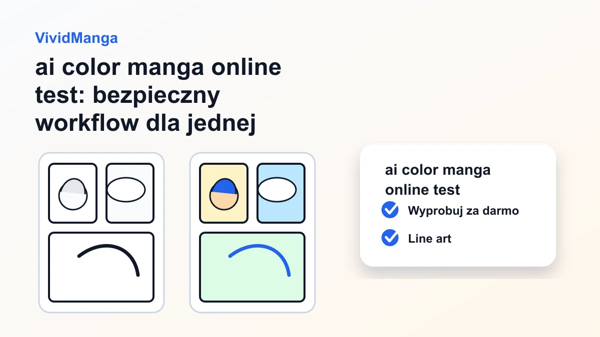 ai color manga online test: bezpieczny workflow dla jednej strony mangi hero image