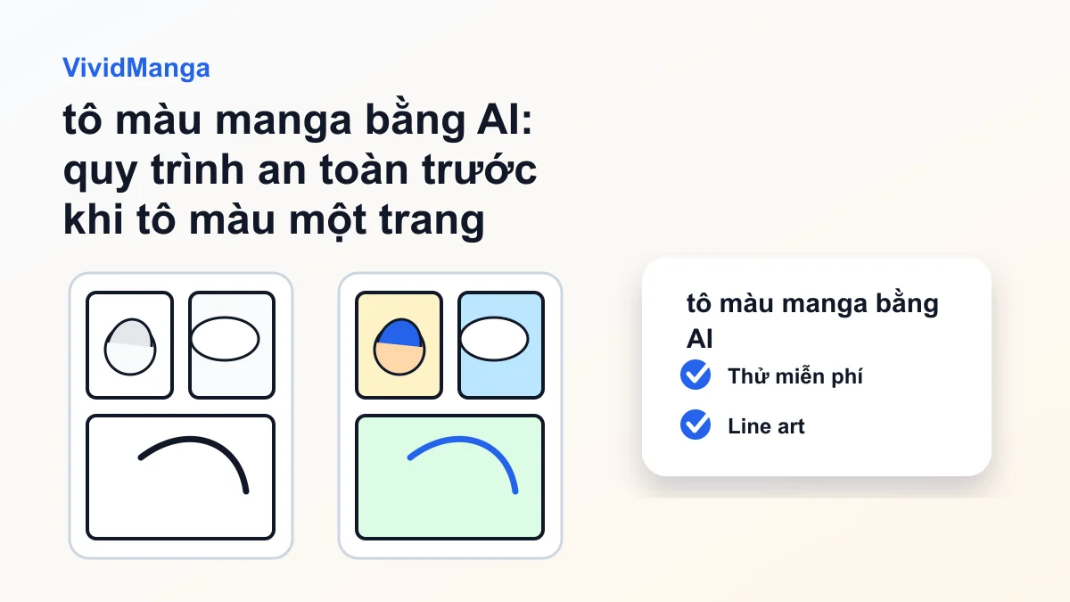 tô màu manga bằng AI: quy trình an toàn trước khi tô màu một trang manga hero image