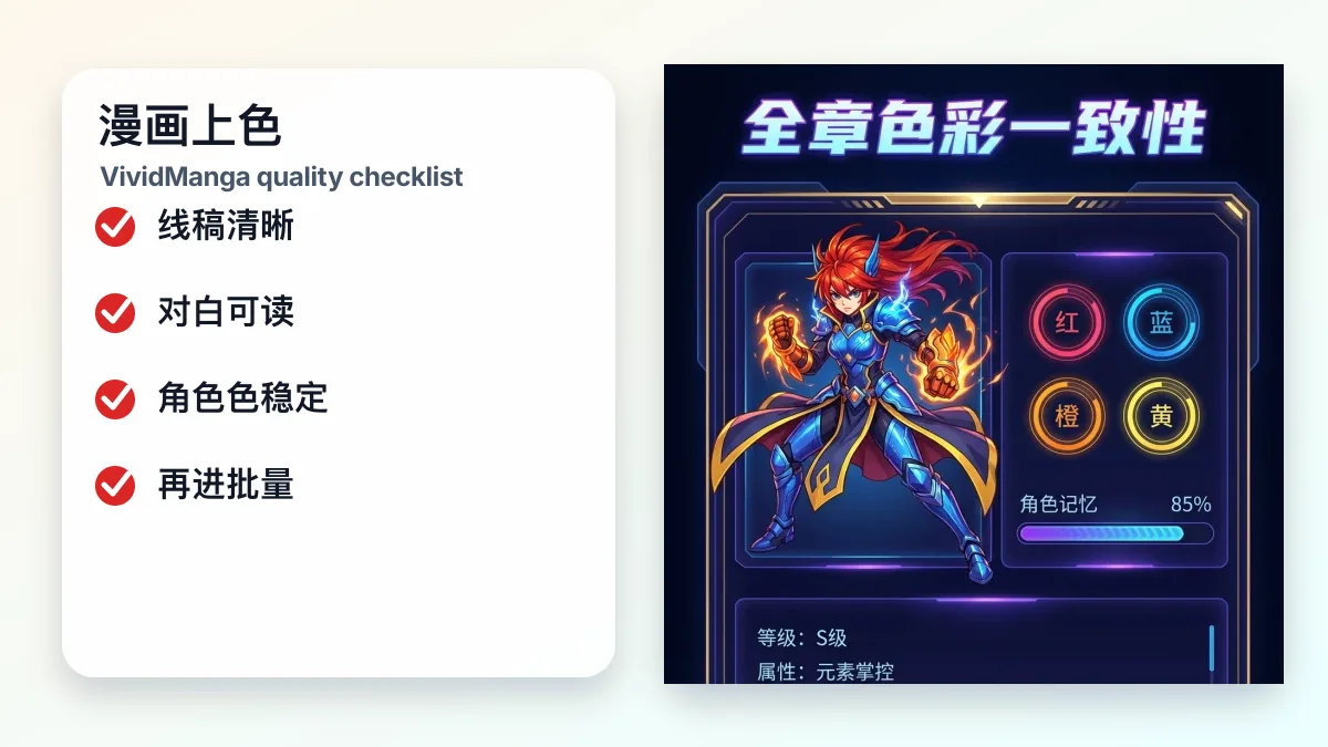 漫画上色质量检查与批量处理配图