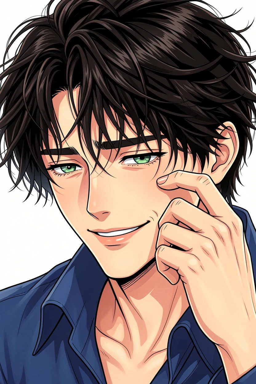 Webtoon Clean AI-colored emotional close up manga result