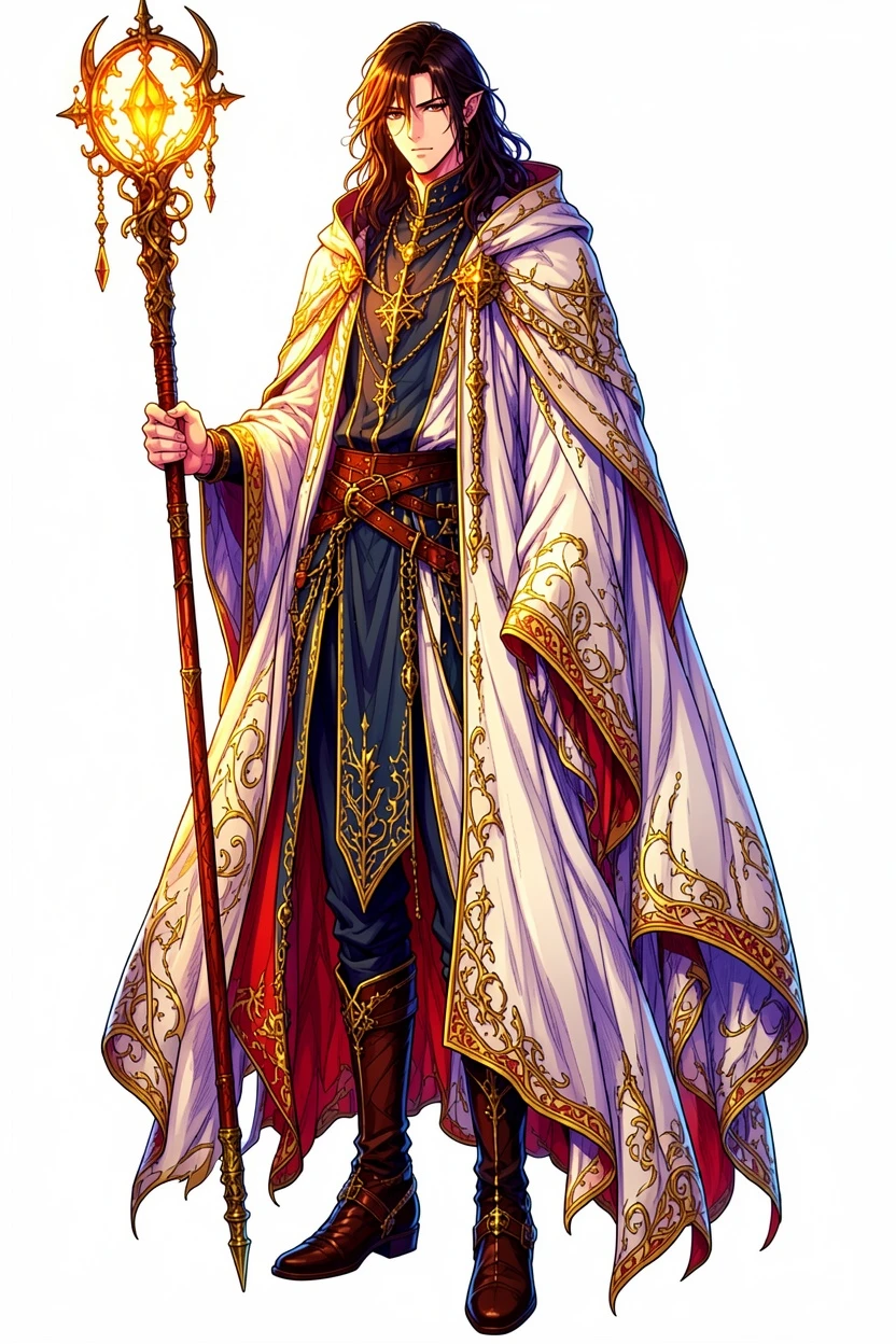 Vibrant AI-colored fantasy costume manga result