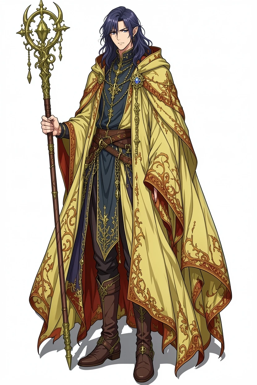 Cel-shaded AI-colored fantasy costume manga result