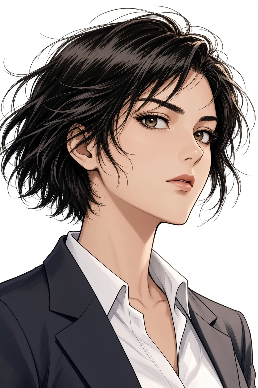 Natural AI-colored character close up manga result
