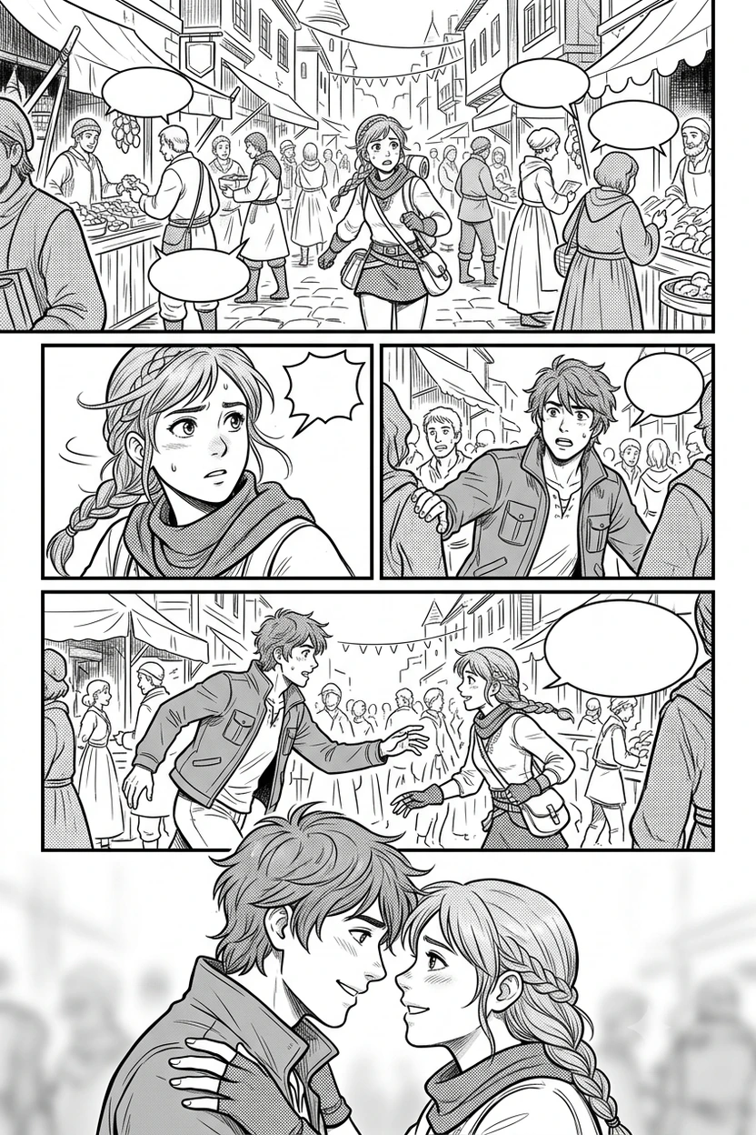 Monochrome city manga demonstration source