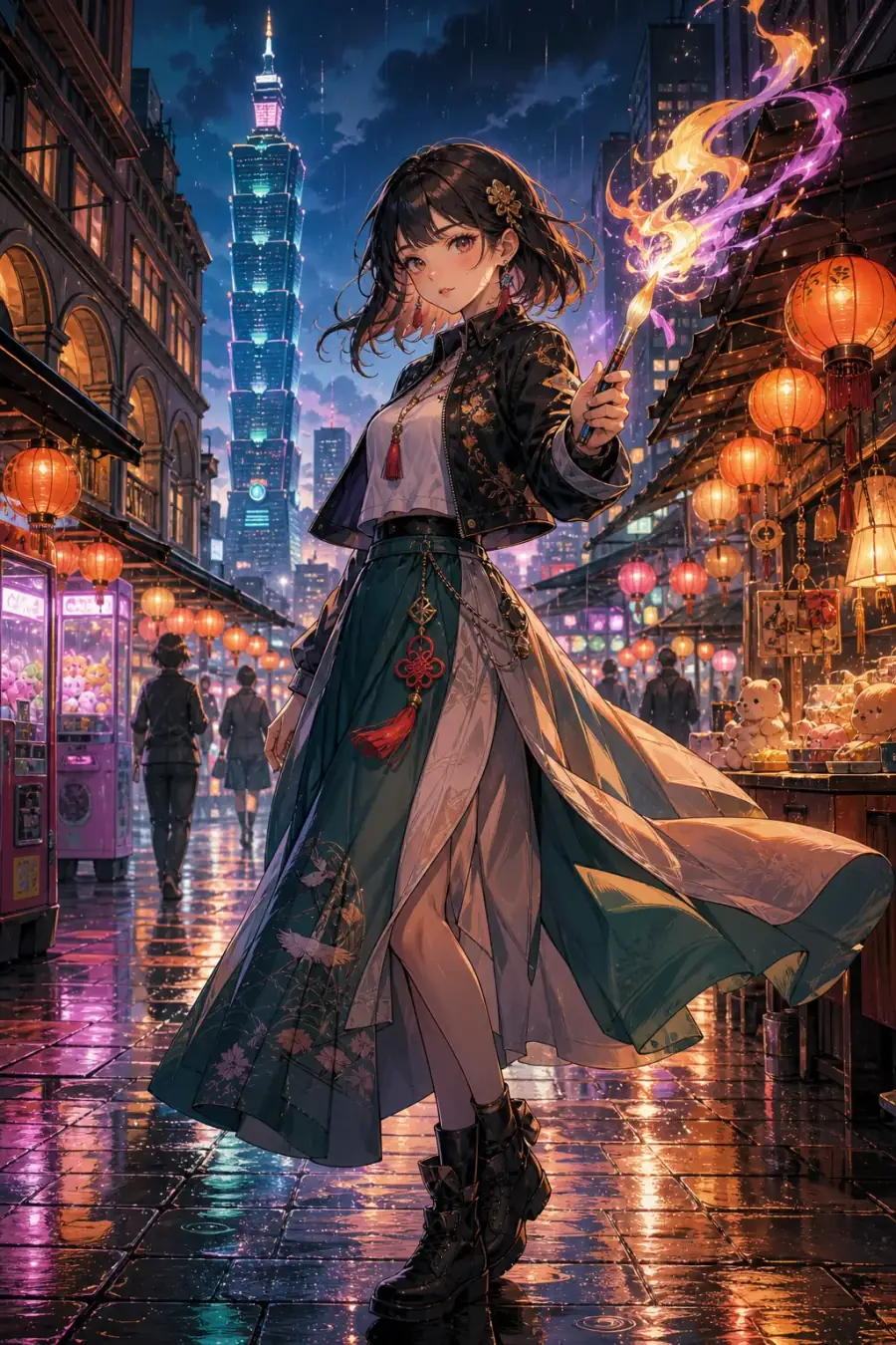 上色后