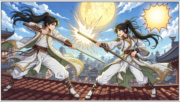 AI colorized manga page in dramatic style - inspiration gallery image 4
