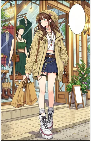 AI colorized manga page in flat color style - inspiration gallery image 6
