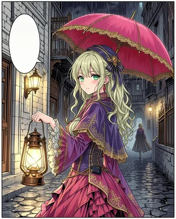 AI colorized manga page in monochrome style - inspiration gallery image 8